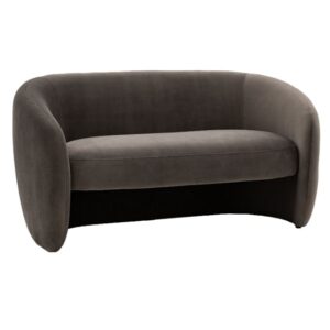 Calvi Fabric 2 Seater Sofa In Espresso