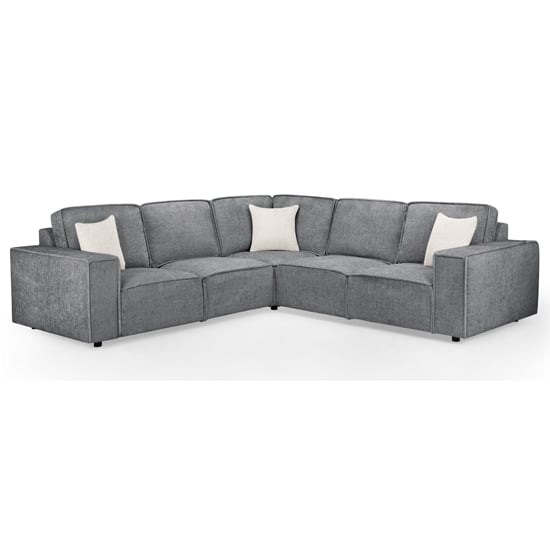 Maria Large Fabric Corner Sofa In Slate