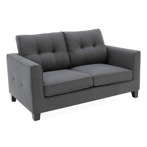 Aberdeen Fabric 2 Seater Sofa In Charcoal