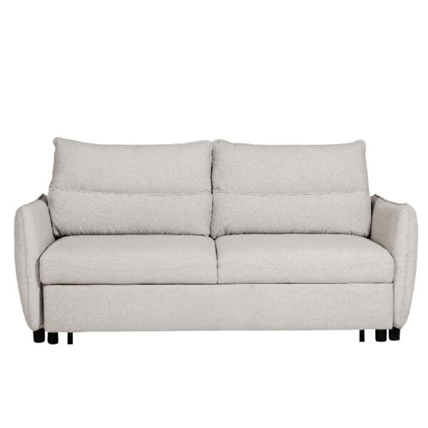 Randolph Fabric Sofa Bed With Black Legs In Light Grey