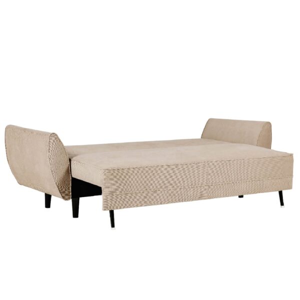 Scranton Fabric Sofa Bed With Black legs In Natural