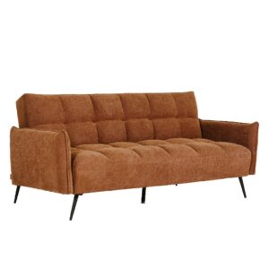 Hartford Fabric Sofa Bed With Black Legs In Rust