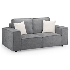 Maria Fabric 2 Seater Sofa In Slate