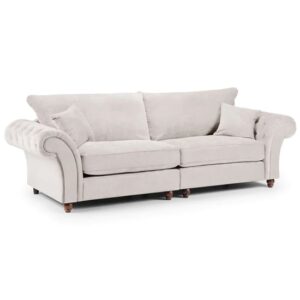 Winston Fabric 4 Seater Sofa In Stone