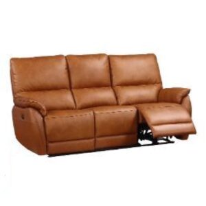 Essex Faux Leather 3 Seater Sofa In Tan