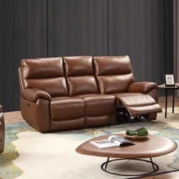 Radford Leather 3 Seater Sofa In Saddle