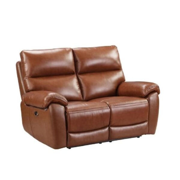 Radford Leather Electric Recliner 2 Seater Sofa In Saddle