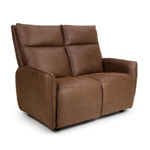 Tooele Leather 2 Seater Sofa In Brown